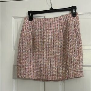 Pink Lily Pink and White Mini Pencil Skirt